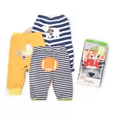 Pack 5 Pantalones Calzas Para Bebe. Modelos Surtidos Algodón