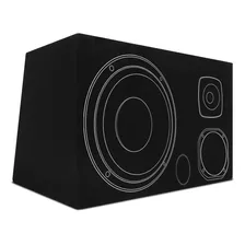 Caixa Som Trio Dutada Shutt 45 Litros Subwoofer 12 Carpete Cor Preto 12v