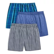 Calzoncillos Hombre Old Navy Pack De 3 Woven Azul