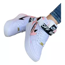 Zapatos Botines Nike Force One Off White Dama Colombianos 