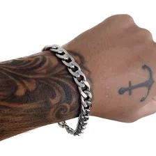 Pulseira Aço Inoxidavel Masculina Grossa Grumet 10mm