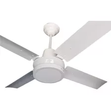 Ventilador De Techo Sitec Blanco De Metal Con Panel De Led