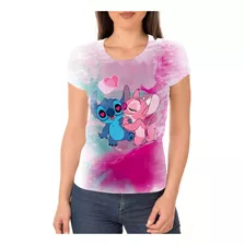 Camiseta Camisa Feminina Babylook Lilo Stitch Stiti Tumblr 6