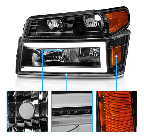 Par Faro Negro Led Isuzu I-370 Ls 2008 3.7l Foto 4