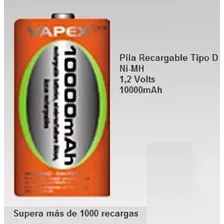 Pila Grande Recargable Vapex 10000mah Pila D Ni-mh