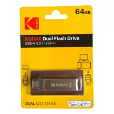 Pendrive Kodak Dual Flash Drive 64gb Usb-a 3.2/ Type-c