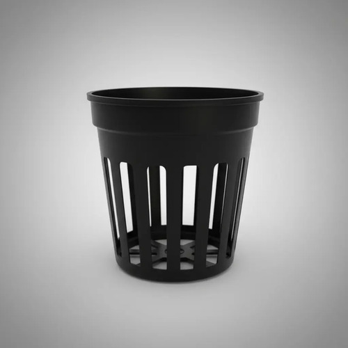 Maceta Plastica N6. Canastilla. Hidroponia X 10 Uni. Negro. Negro