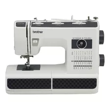 Máquina De Coser Recta Brother Strong And Tough St371hd Portable Blanca Y Negra 110v