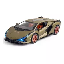 Modelo De Aleación 1:24 Lamborghini Sian Con Sonido Y Luz