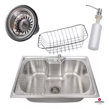 Cuba Para Pia De Cozinha Gourmet Aço Inox Com Acessórios 50x40cm Universo Das Torneiras