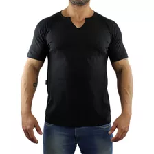 Camiseta Básica Gola V Blusa Masculina Algodão Lisa Luxo