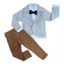 Conjunto Social Calça Blazer Camisa Infantil Menino Pajem