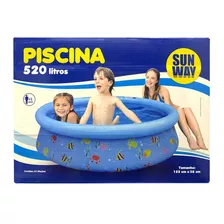 Piscina Infantil Inflavel Redonda 520 Litros 152 X 38cm Cor Azul