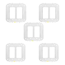 5x Suporte 4x4 Placa Espelho Decor Lunare Prm4946 Schneider