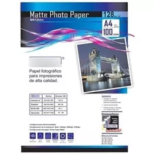 Papel Fotografico Mate 128gr Resma A4 X500 Hojas Para Foto