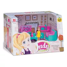 Coleção Judy Sala De Estar Boneca E Acessórios Samba Toys