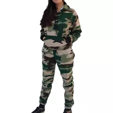 Kit Blusa De Frio Camuflada Plus Size + Calça Skinny Jogger 