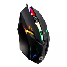 Kit 5 Mouse Gamer Rgb Ergonomico Com Fio Usb 2.0 Cor Preto