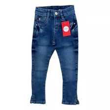 Calça Jeans Feminina Infantil Meninas Com Regulador Lycra