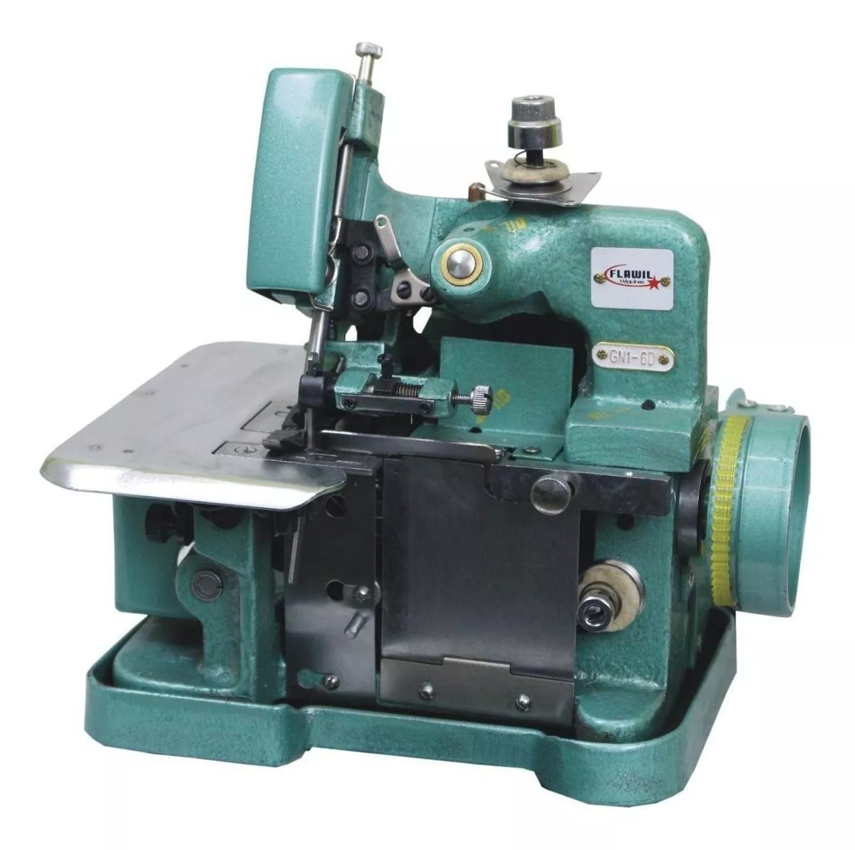 Máquina De Costura Semi Industrial Overlock Flawil Gn1-6d Verde 110v