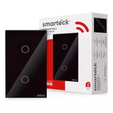 Interruptor Inteligente Wifi 2 Botões Touch Preto Smarteck