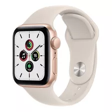 Apple Watch Se (gps, 40mm) - Caja De Aluminio Color Oro - Correa Deportiva Blanco Estelar
