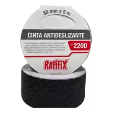 Cinta Antideslizante 50mm X 5m De Alta Resistencia. Rapifix- Color Negro