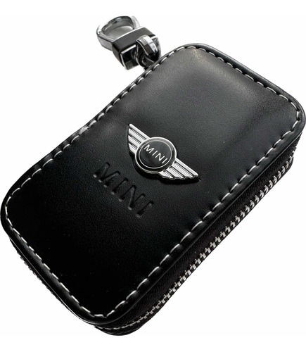 Funda Para Llave De Auto Mini Cooper En Vinipiel Logo Metal Foto 3