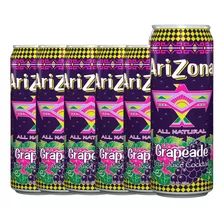 Jugos Arizona- 650ml - 6 Latas - Sabor Uva