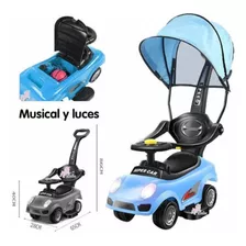 Carro Con Guiador Correpasillo Con Carpa Musical Bebe/niños