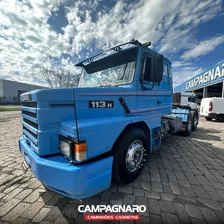 Caminhão Scania 113h 6x2 Azul - 1995