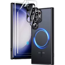 Funda Magnetica Para Samsung Galaxy S23 Ultra - Mate Negro