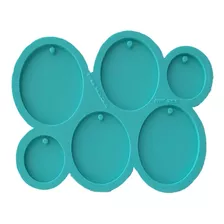 Molde Silicone Resina Brincos Colares Pingentes Oval P M G