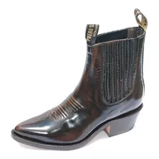 Botin Vaquero Mod 2901 Talla 25 A 29 Suela Cuero Corte Piel