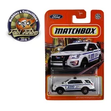 Matchbox 2016 - Ford Interceptor Utility Policia Branca