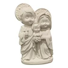 Kit Com 15 Sagrada Familia Baby 14cm Em Gesso