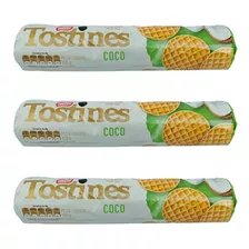 Biscoito Tostines Coco Kit Com 3 Unidades De 160g