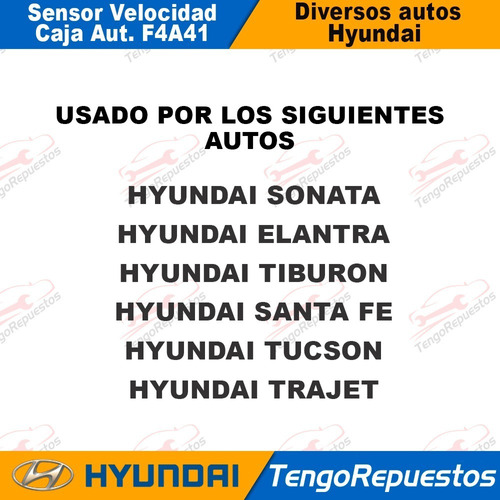 Sensor Velocidad Caja Automa Hyundai Sonata Elantra Santa Fe Foto 6