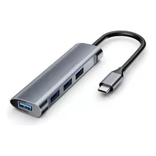 Adaptador Hub Multi Puerto 4 En 1 (tipo-c A Usb) Color Plateado