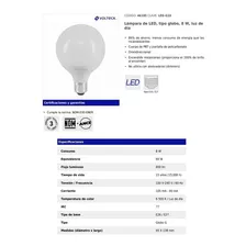 Lámpara De Led, Tipo Globo, 8 W, Luz De Día Volteck 46195