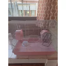 Jaula Para Hamster De 2 Pisos Con Casa Y Ruedas