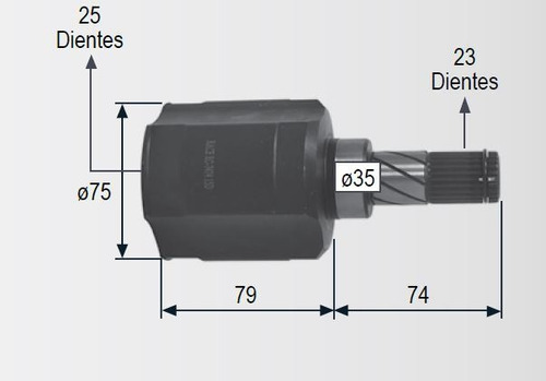 Espiga Lado Caja Izq Nissan Sentra 97-99 / Aut / Base Foto 2