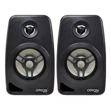 Caixa De Som Acustica Com Suporte Som Ambiente 55w Orion Par Cor Preto