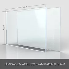 Lámina Acrílica Transparente 8 Mm 1,22 M X 2,44 M