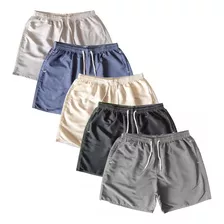 Kit 5 Shorts Mauricinho Masculino Plus Size Tactel Adulto