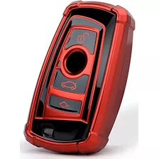 Funda Llavero Control Bmw Compatible Modelo Sin Llave Rojo