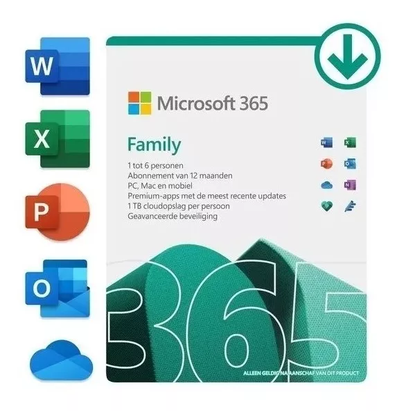 Office 365 Family Original 15 Meses P/ 6 Users