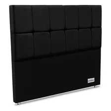 Cabeceira Piave Veluto Preto Casal 12x140x125 Camurça