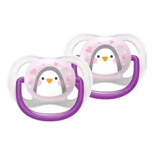 Set De 2 Chupones Philips Avent Ultra Air 0 - 6 Meses Niña