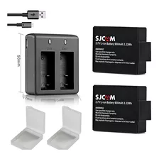 2 Baterias Sjcam Original+ Cargador Dual Pilas Eken, Evorok